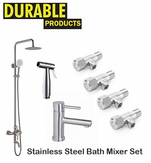 Stainless Steel Bath Mixer Set